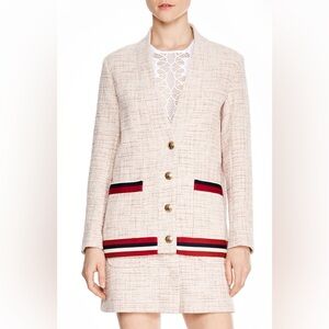 Sandro Tweed Multicolor/Red Jacket